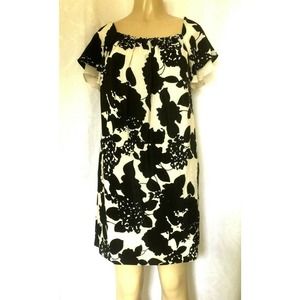 3.1Phillip Lim Silk Shift Dress Floral Black Cream